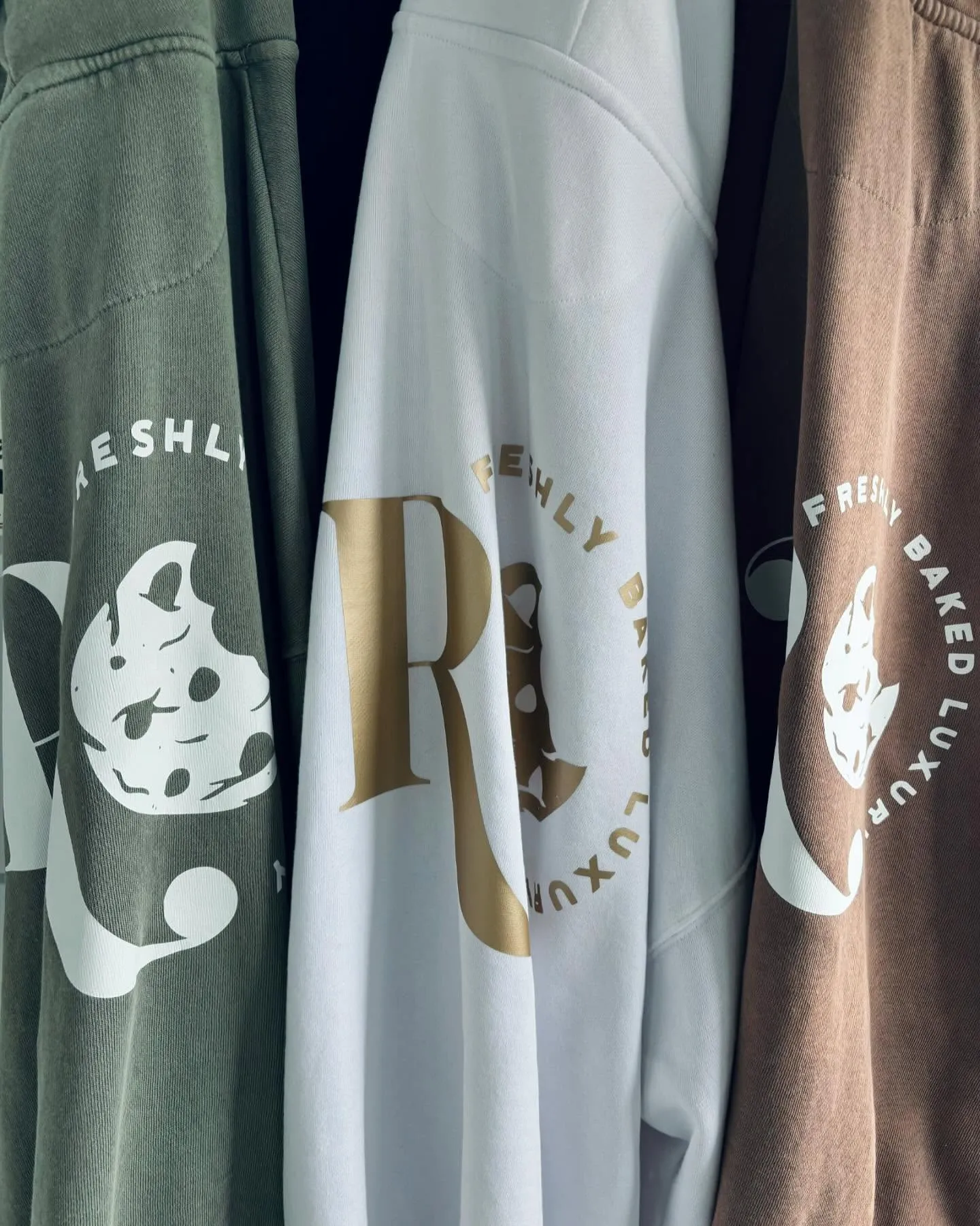 Merch hoodies three colourways