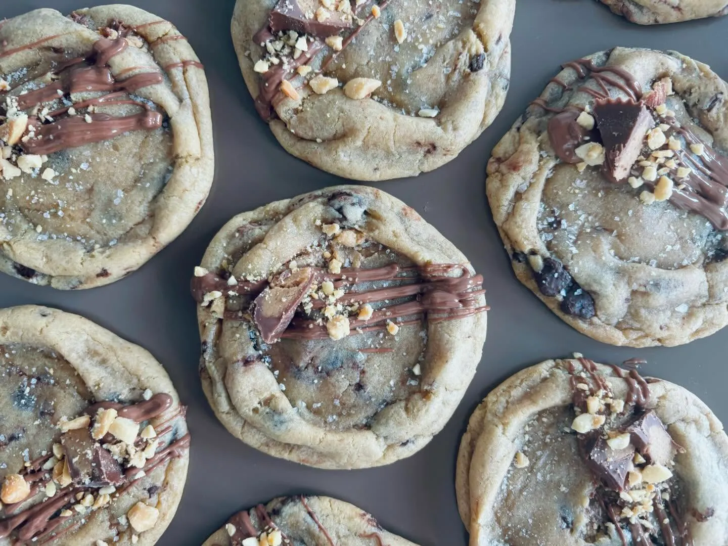 Peanut butter cup cookies landscape